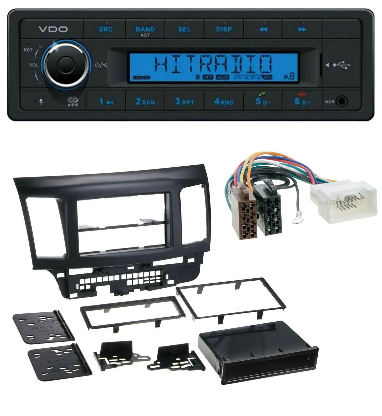 Автомагнитола для Mitsubishi Lancer (с 2008) VDO Bluetooth USB AUX MP3