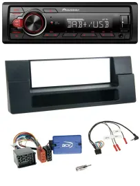 Pioneer MP3 1DIN DAB USB Lenkrad Autoradio für BMW 5er Ablage Rundpin