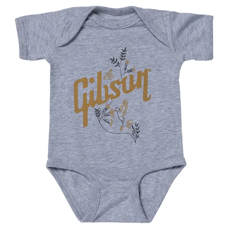 GIBSON Hummingbird Onesie (Gray) 6/12 Monate