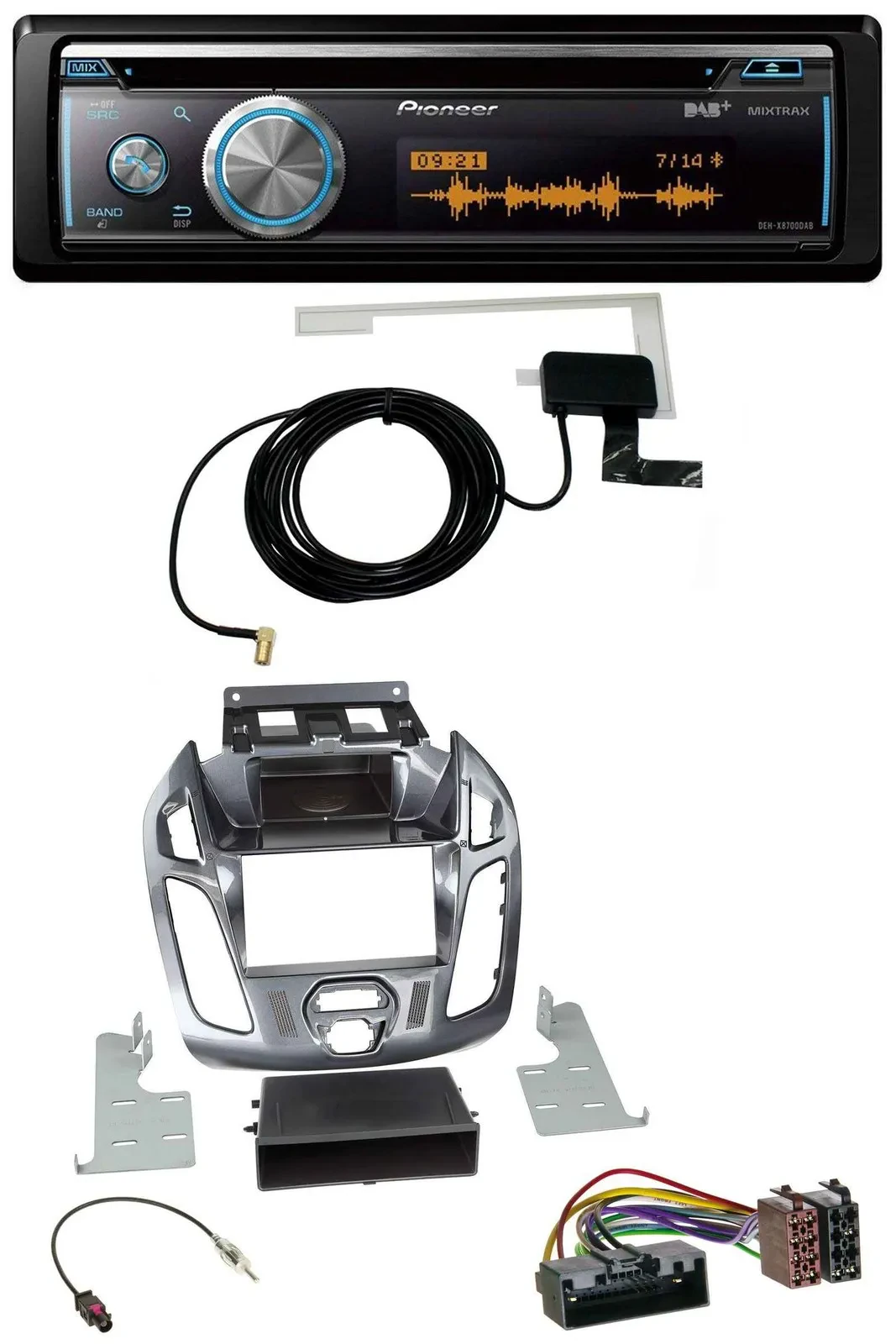 Pioneer Bluetooth DAB MP3 USB CD Autoradio für Ford Connect Transit 12-18 ohne D