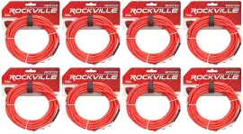 Инструментальный кабель Rockville RCGT20R Red 6.1 м (8 штук)