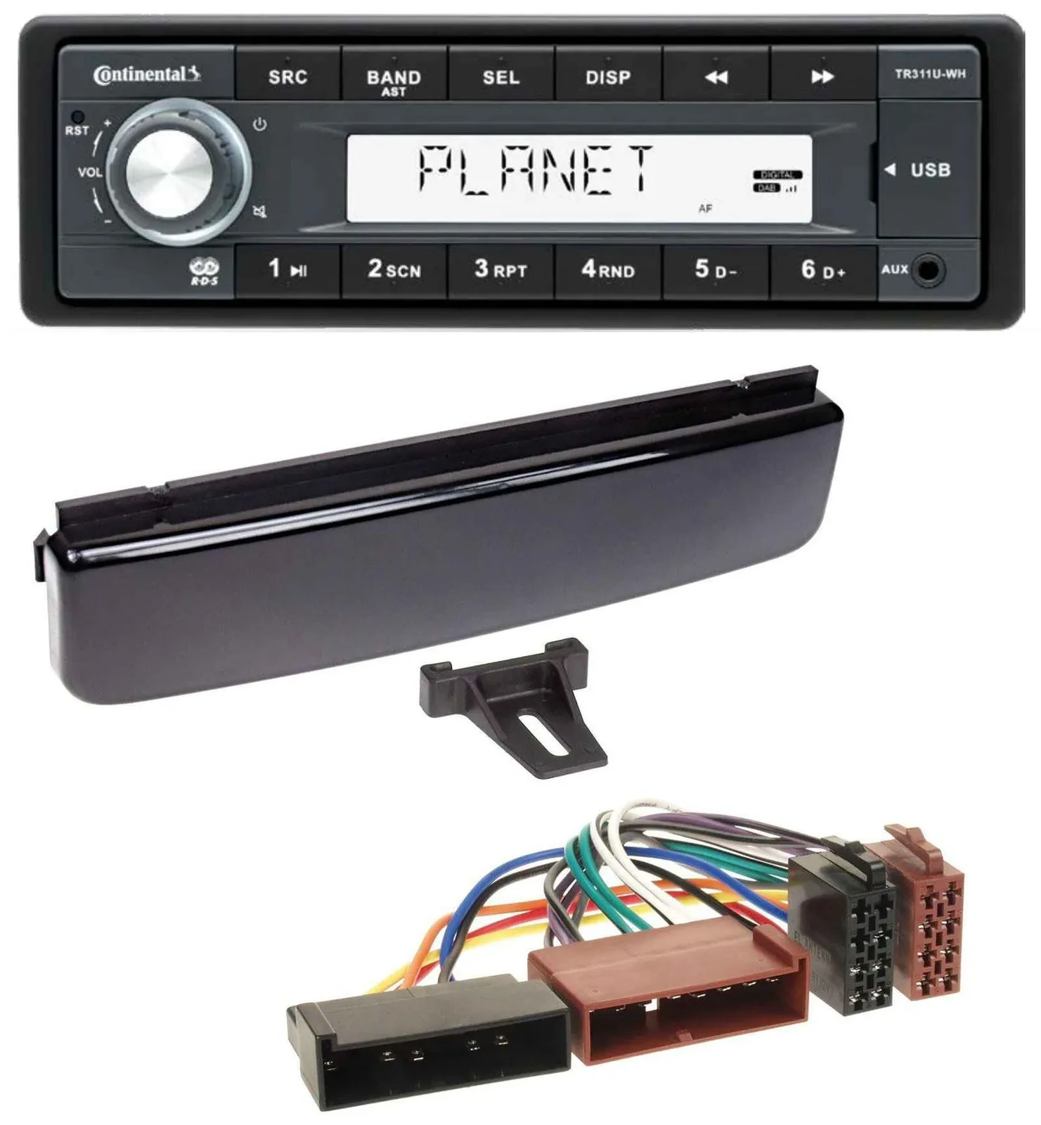 Автомагнитола Continental 1-DIN USB MP3 AUX для Ford (Cougar, Fiesta, Focus, Mondeo, Puma)
