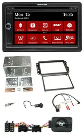 Blaupunkt Lenkrad DAB TMC 2DIN USB Bluetooth Navigation für Chevrolet Aveo Capti