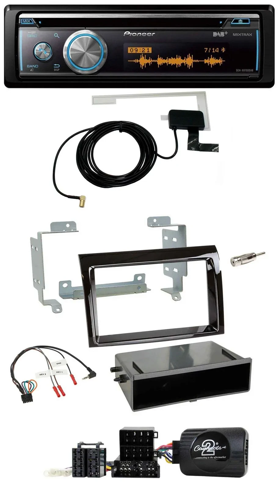 Pioneer Bluetooth DAB Lenkrad USB CD Autoradio für Fiat Ducato 2006-2008 piano