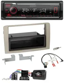 Kenwood Lenkrad Bluetooth USB DAB Autoradio für Lancia Musa 2004-2012