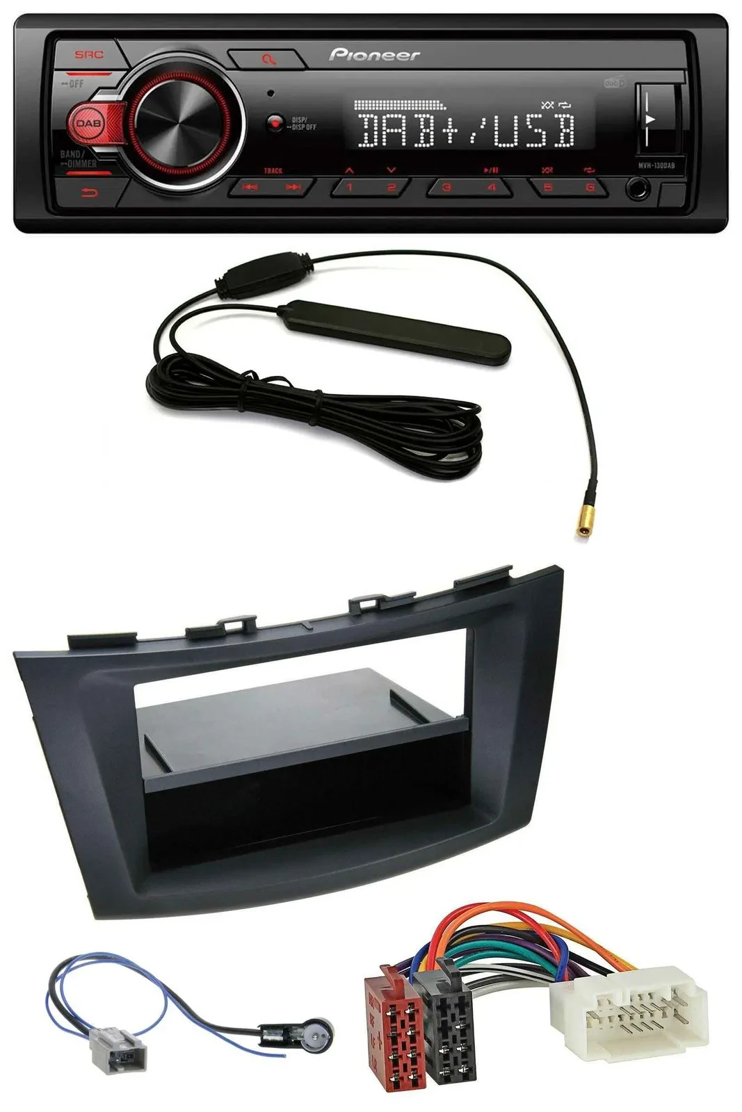 Автомагнитола для Suzuki Swift (FZ/NZ, с 2010) Pioneer 1-DIN, DAB, USB, AUX, MP3
