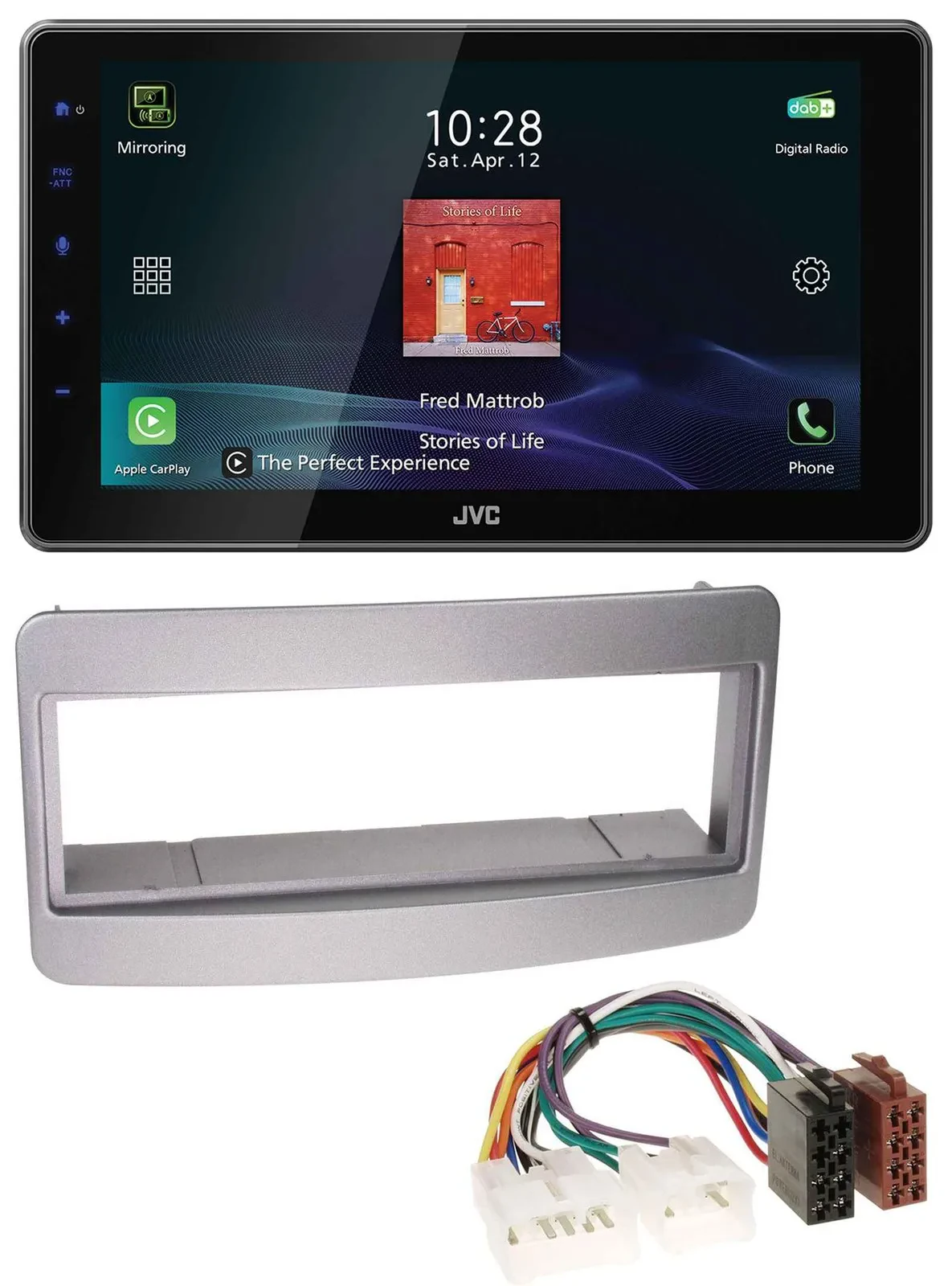 JVC DAB MP3 Bluetooth USB Autoradio für Toyota Celica MR2 dunkelsilber