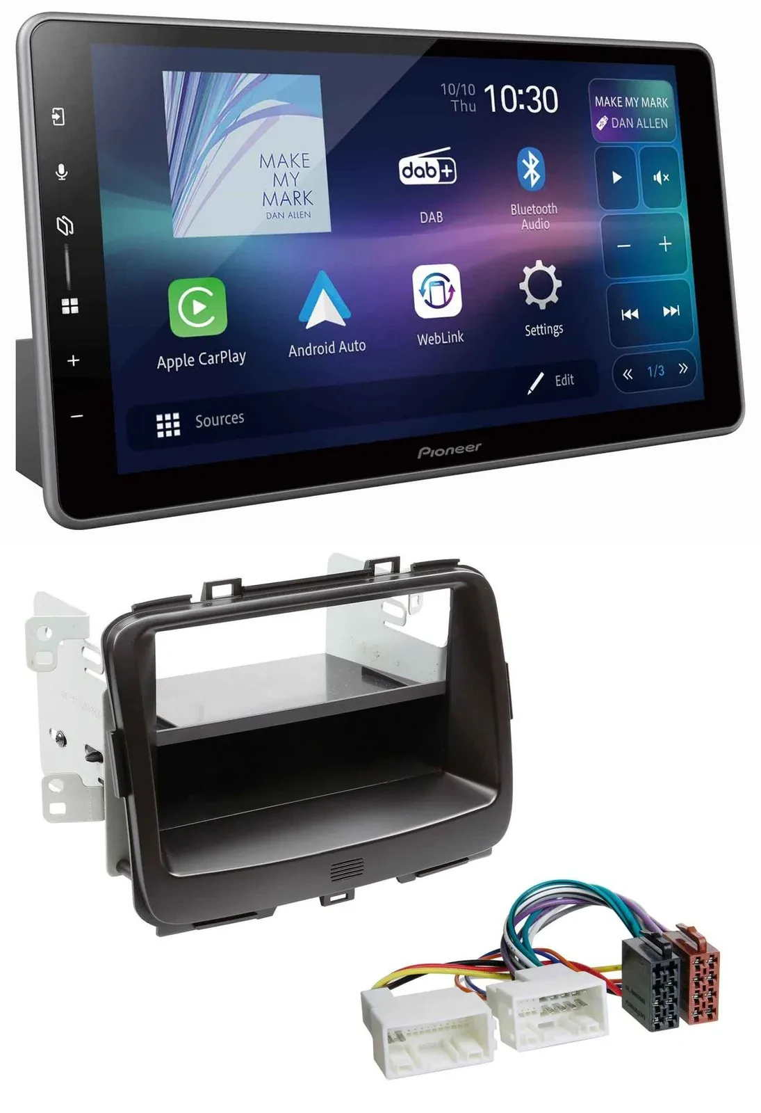 Pioneer Bluetooth USB DAB MP3 Autoradio für Kia Carens 4 (RP, ab 2013)