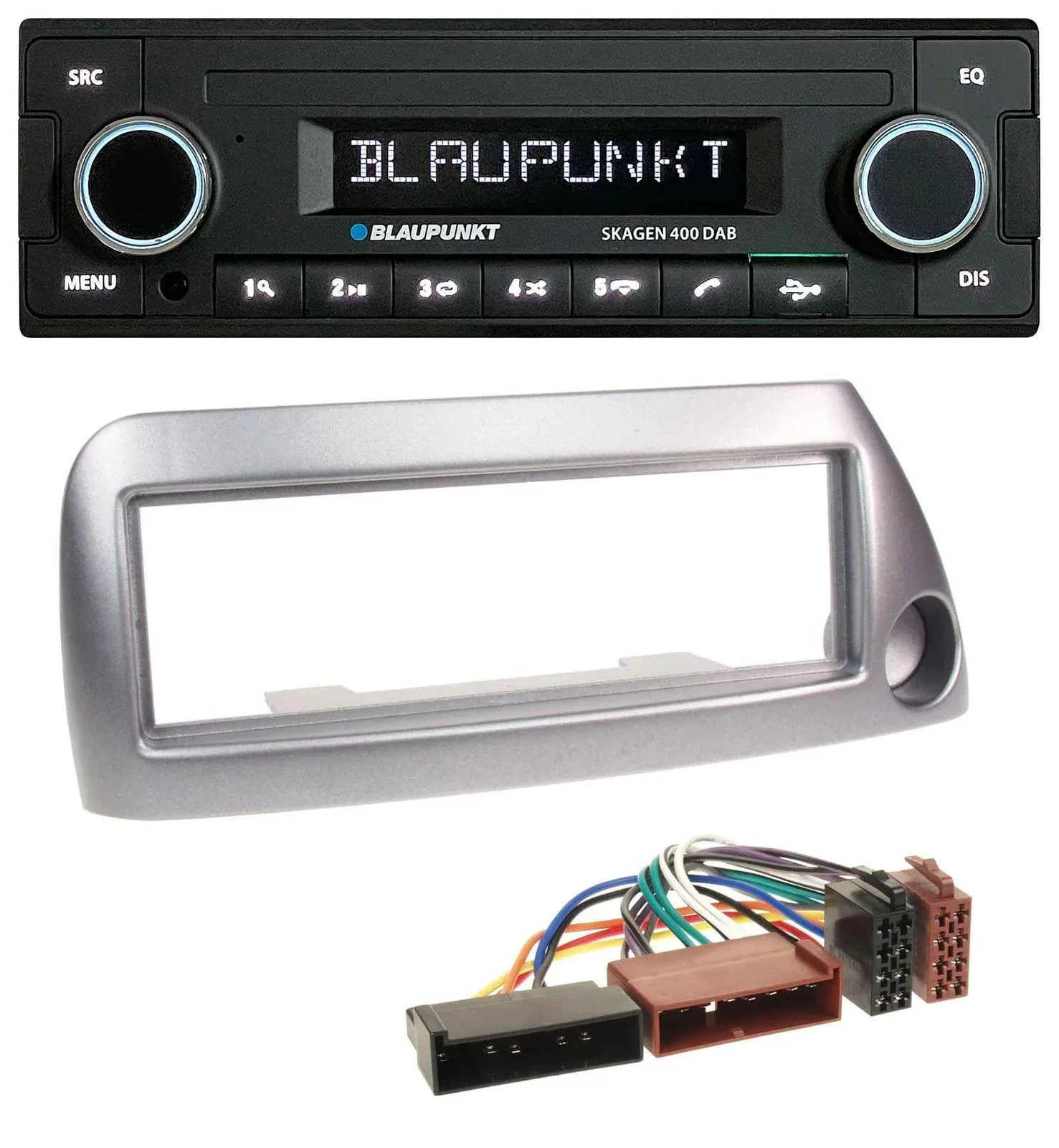 Blaupunkt DAB USB Bluetooth MP3 Autoradio für Ford Ka bis 2008 silber-metallic