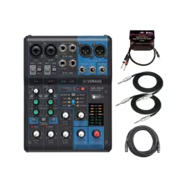 Yamaha MG06X 6-Input Compact Stereo Mixer with FX Bundle and Cables