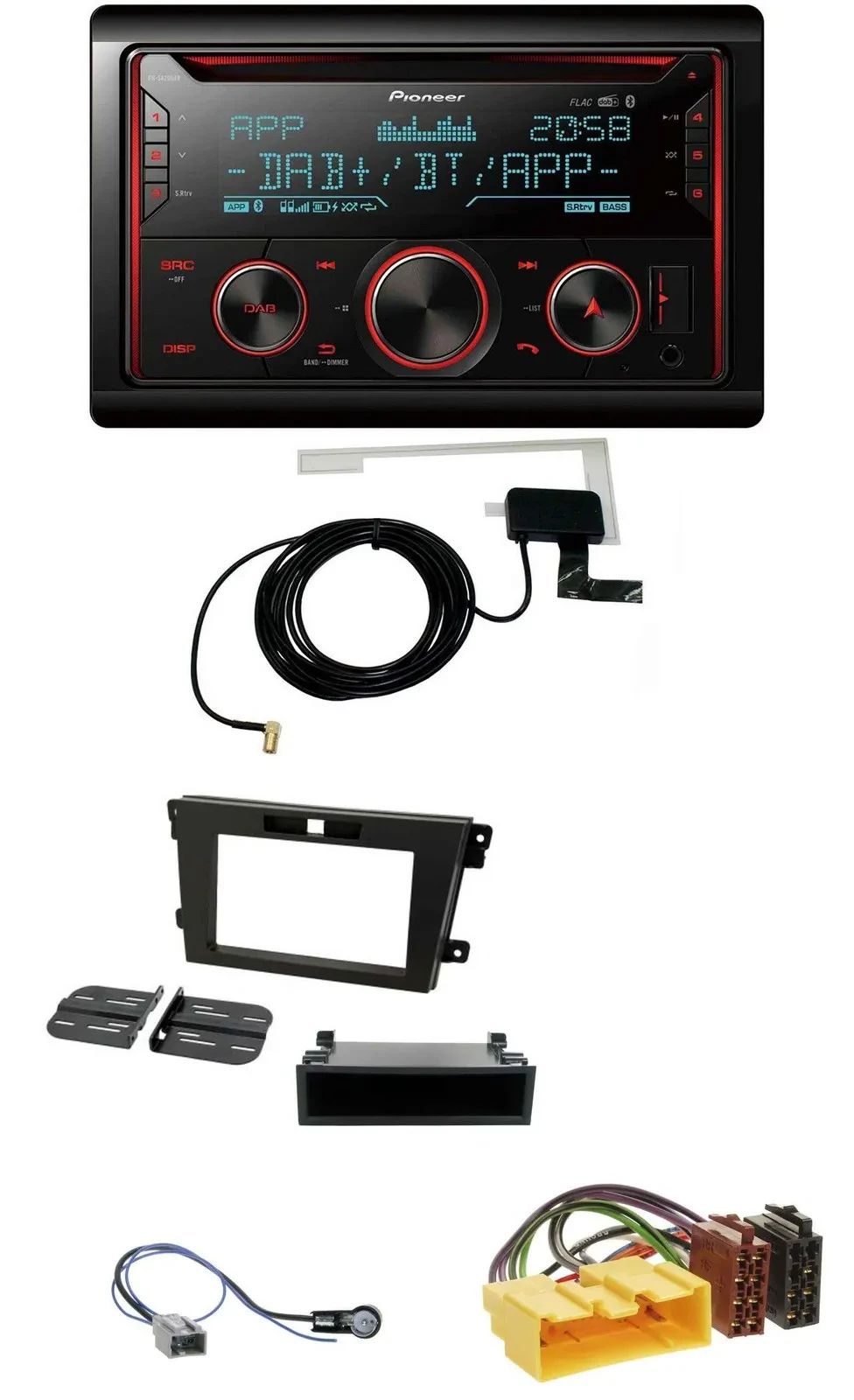Автомагнитола Pioneer 2-DIN MP3 DAB USB CD Bluetooth для Mazda CX-7 (2008–2010)