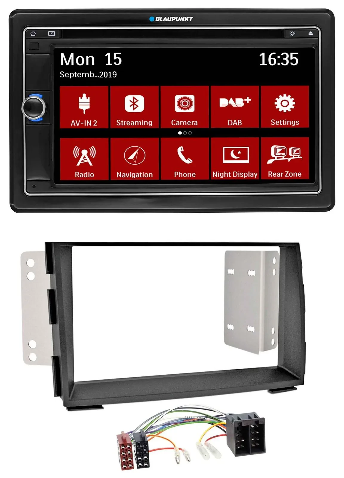 Автомагнитола Blaupunkt 2DIN, Bluetooth, DAB, USB, DVD, MP3 для Kia Venga (YN, с 2009)