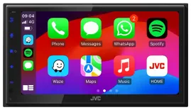 JVC Bluetooth 2DIN Lenkrad DAB USB Autoradio für Chevrolet Aveo ab 11 dunkelgrau