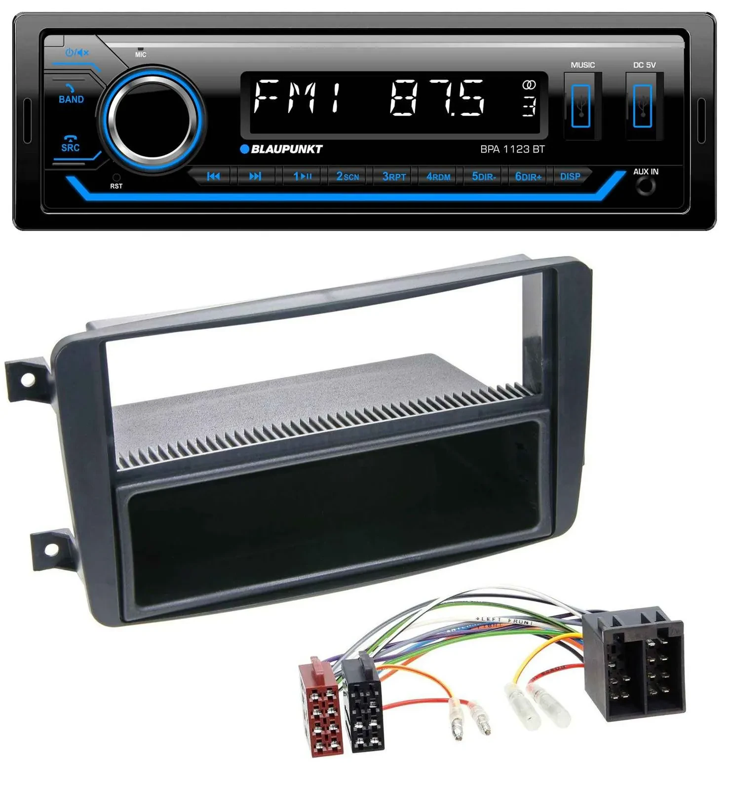 Blaupunkt MP3 Bluetooth USB AUX Autoradio für Mercedes C-Klasse W203 CLK W209 Vi