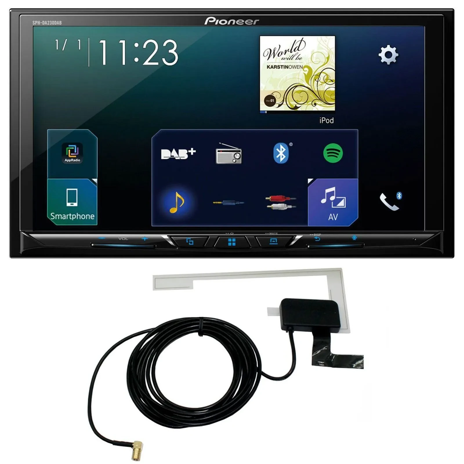 Pioneer 2DIN DAB USB Lenkrad Bluetooth Autoradio für Toyota FJ ab 2007