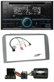 Kenwood CD 2DIN DAB USB Lenkrad Bluetooth Autoradio für Alfa Romeo 147 GT 04-10