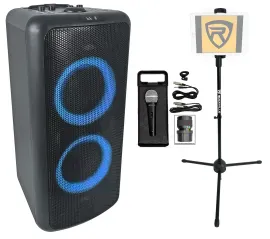 Rockville ELITE PARTY 65 Karaoke Machine System Party Speaker w/Mic+Tablet Stand