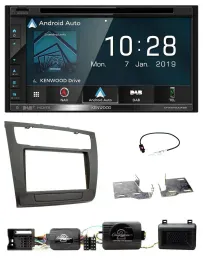 Kenwood DAB TMC USB 2DIN Lenkrad Bluetooth Navigation für BMW 1er PDC aut. Klima