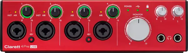 Внешняя звуковая карта Focusrite Clarett 4Pre USB