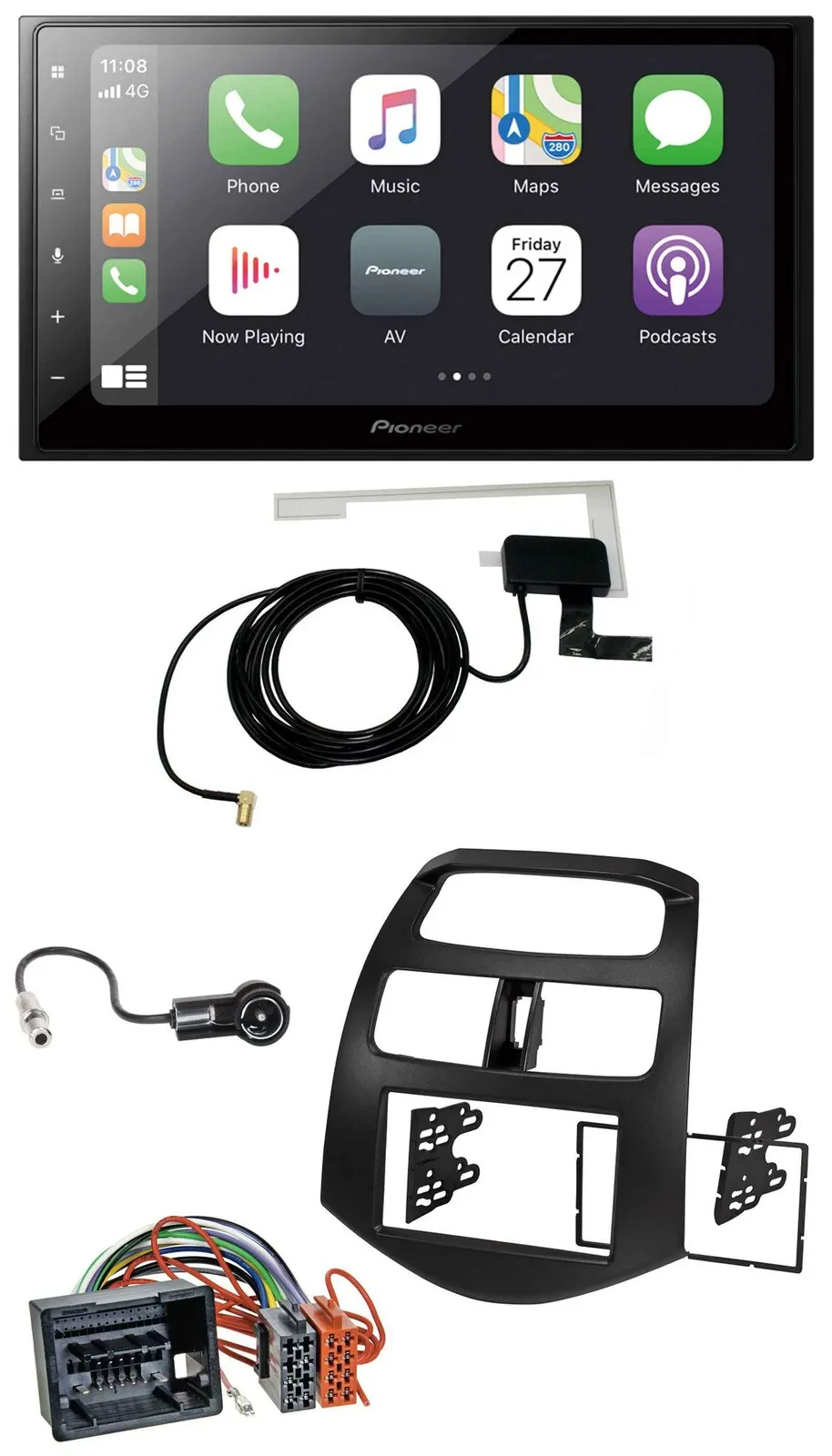 Автомагнитола для Chevrolet Spark (с 2013) Pioneer 2DIN, USB, MP3, Bluetooth, DAB