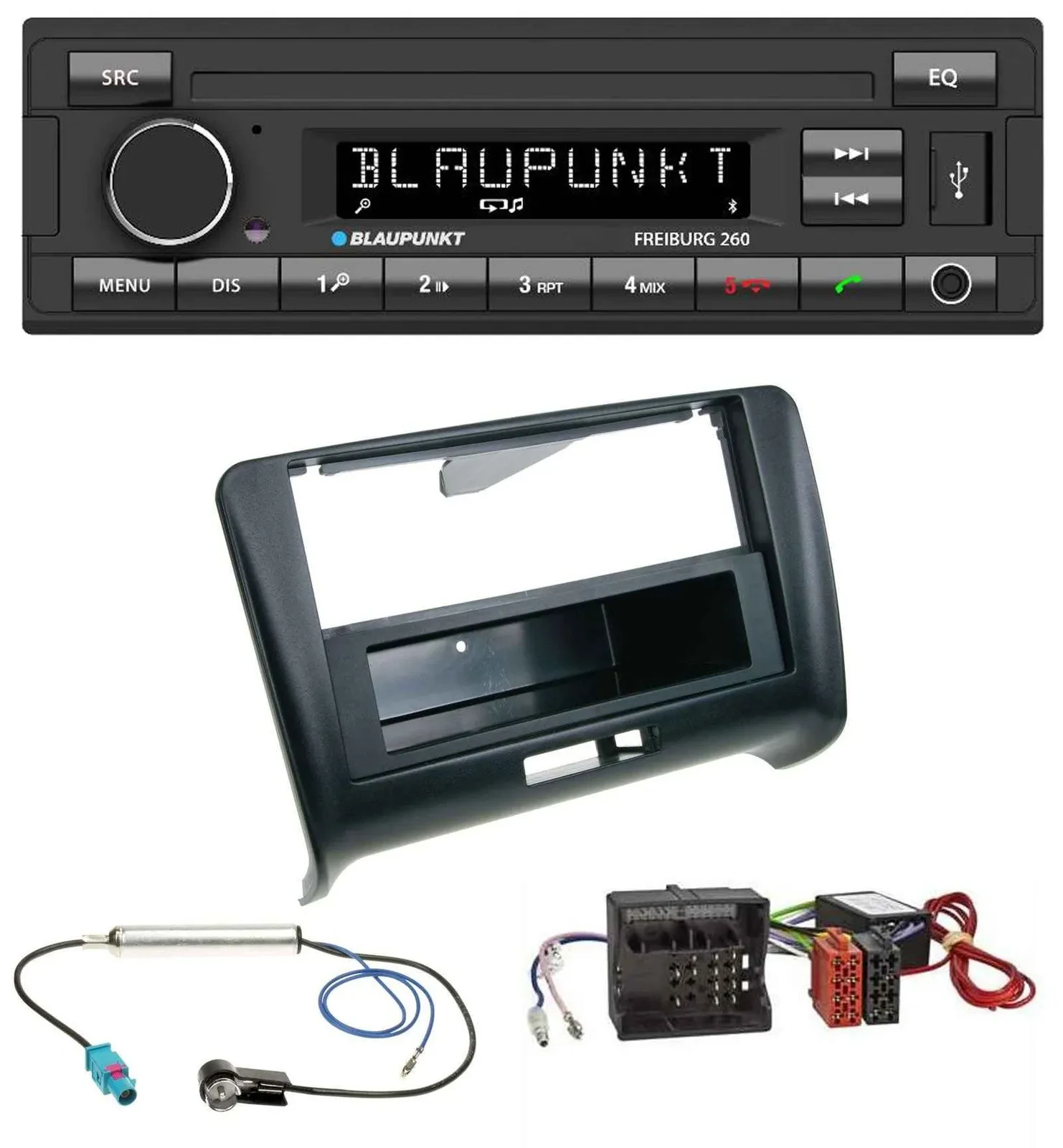 Автомагнитола Blaupunkt для Audi TT 2006–2014, Bluetooth, MP3, USB, AUX, Aktivsystem, Quadlock