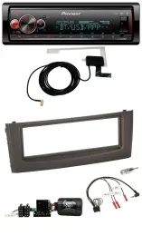 Pioneer Bluetooth DAB USB Lenkrad Autoradio für Fiat Grande Punto 06-10 schwarz
