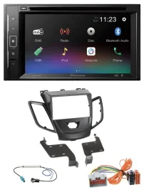 Pioneer Bluetooth MP3 USB 2DIN DAB DVD Autoradio für Ford Fiesta 08-10 schwarz