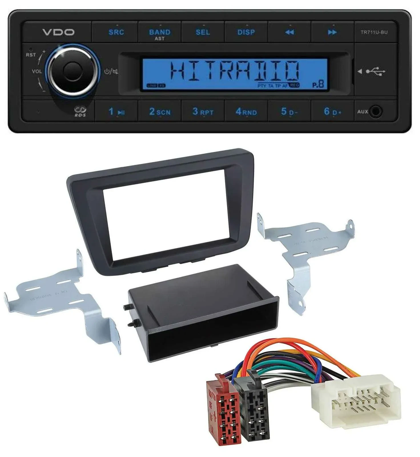 VDO AUX 1DIN MP3 USB Autoradio für Suzuki Baleno (EW, ab 2016)