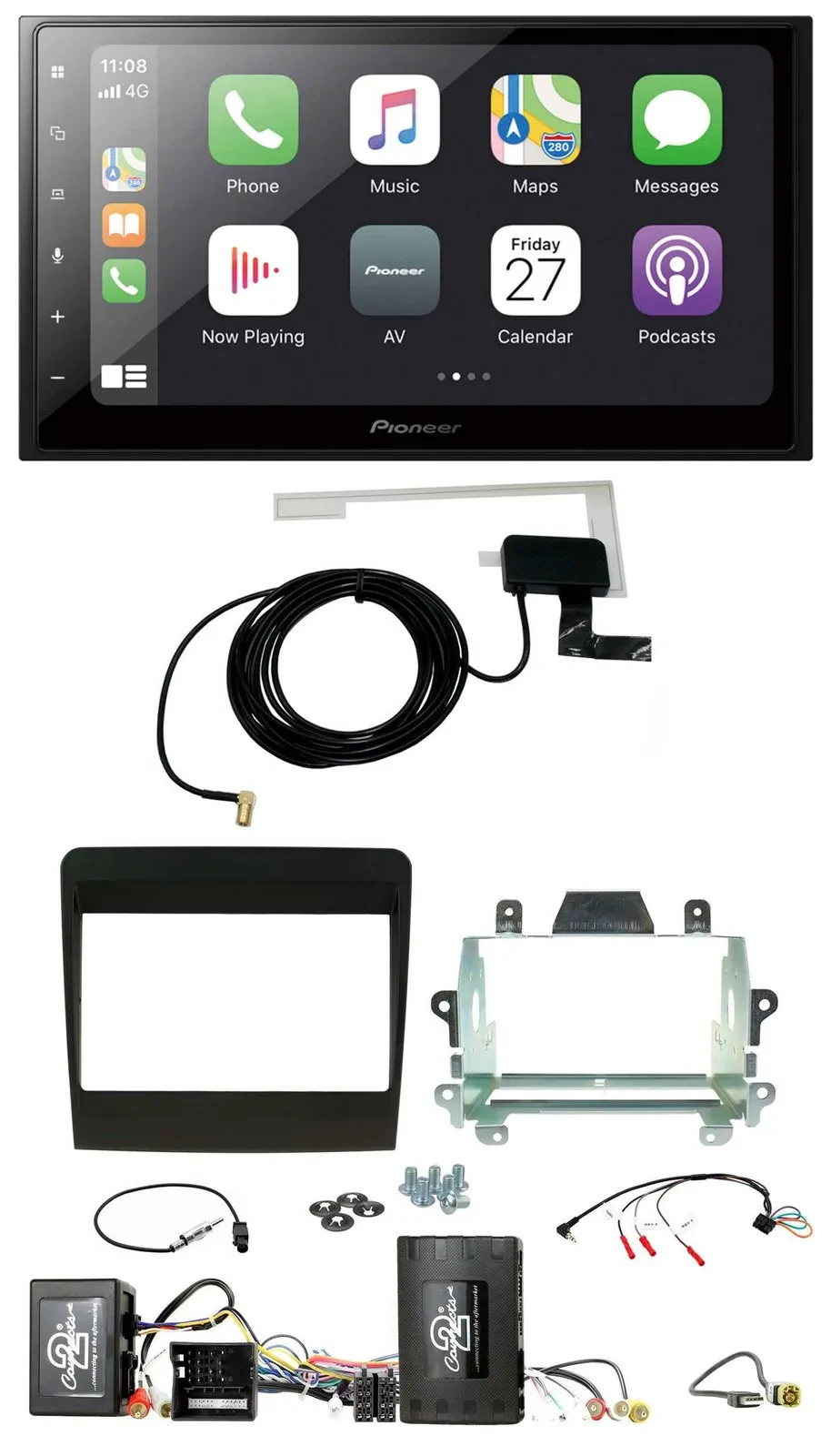 Автомагнитола для Porsche 911 (2011–2017) Pioneer 2 DIN, USB, Bluetooth, DAB