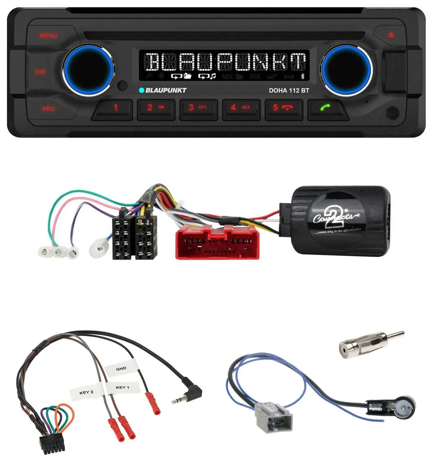 Автомагнитола Blaupunkt MP3/CD/Bluetooth/USB для Mazda 2 (DY) 2003–2007