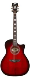 Электроакустическая гитара D'Angelico Premier Gramercy Trans Black Cherry Burst