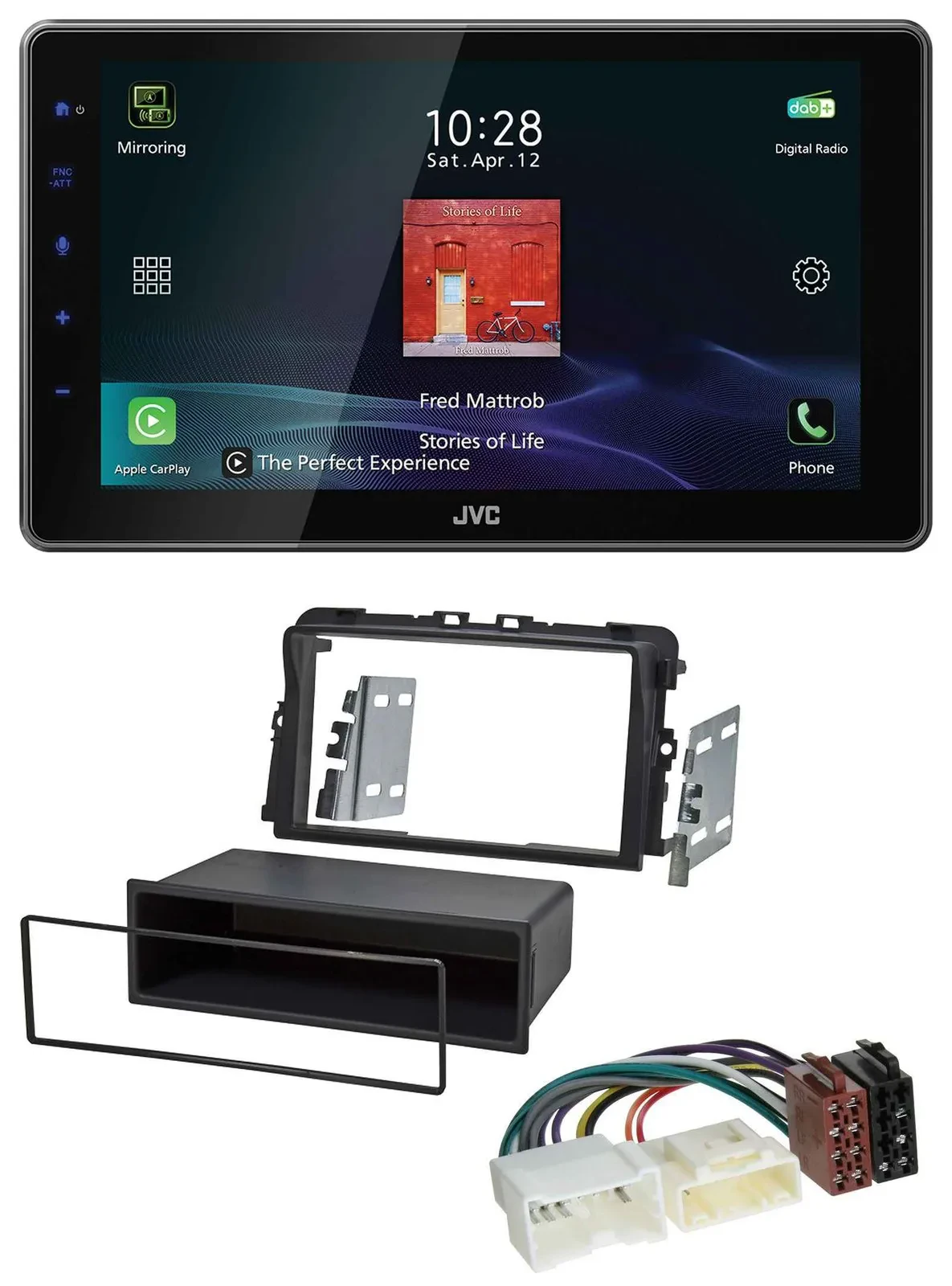 JVC DAB MP3 Bluetooth USB Autoradio für Opel Vivaro Combi J7 Kasten F7 11-15
