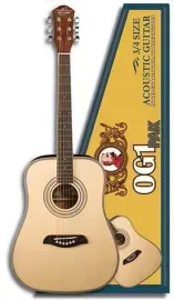 Oscar Schmidt OG1PAK 3/4 Size Acoustic Guitar Pack with Gig Bag and Strap