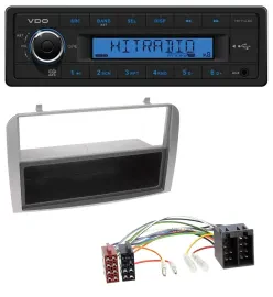 VDO AUX 1DIN MP3 USB Autoradio für Alfa Romeo 147 GT silber Ablagefach