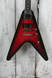 Б/У Электрогитара Epiphone Dave Mustaine Flying V Prophecy Aged Dark Red Burst с кейсом