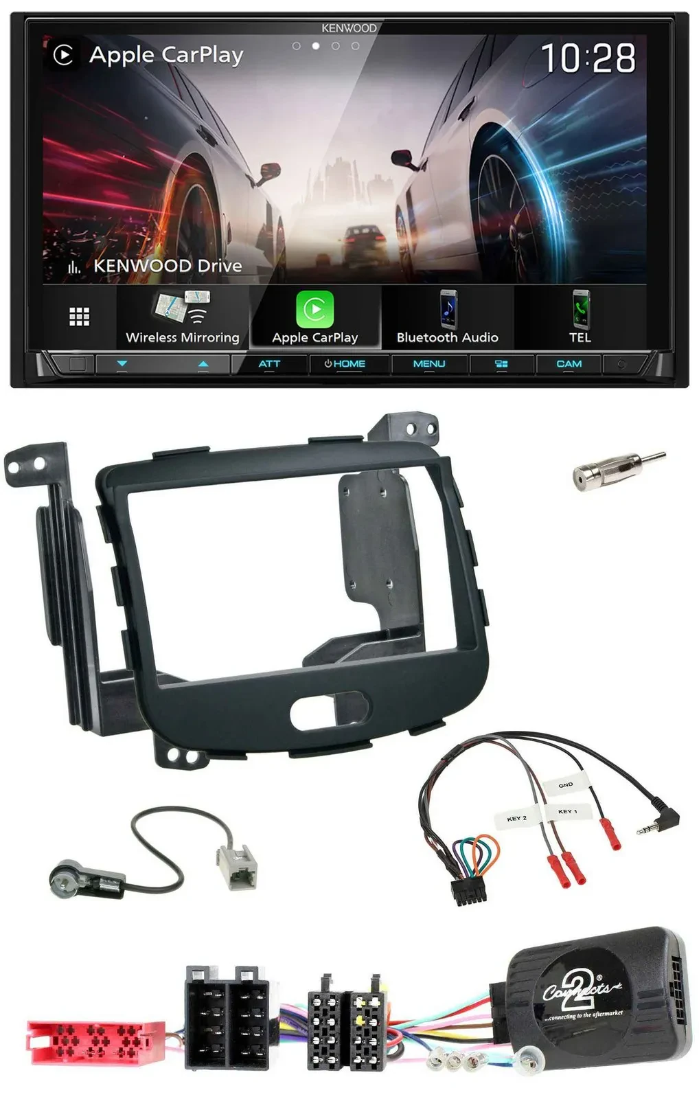 Kenwood Lenkrad 2DIN USB DAB Bluetooth Autoradio für Hyundai i10 09-13 Rubber To