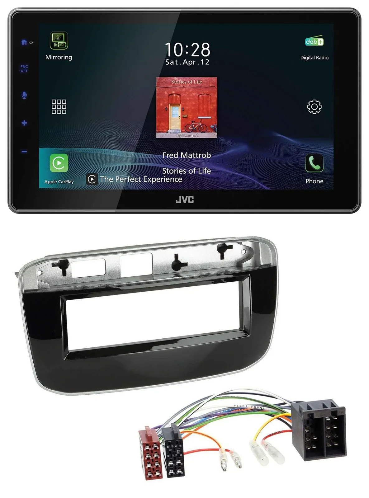 JVC DAB MP3 Bluetooth USB Autoradio für Fiat Punto Punto Evo (ab 2011)