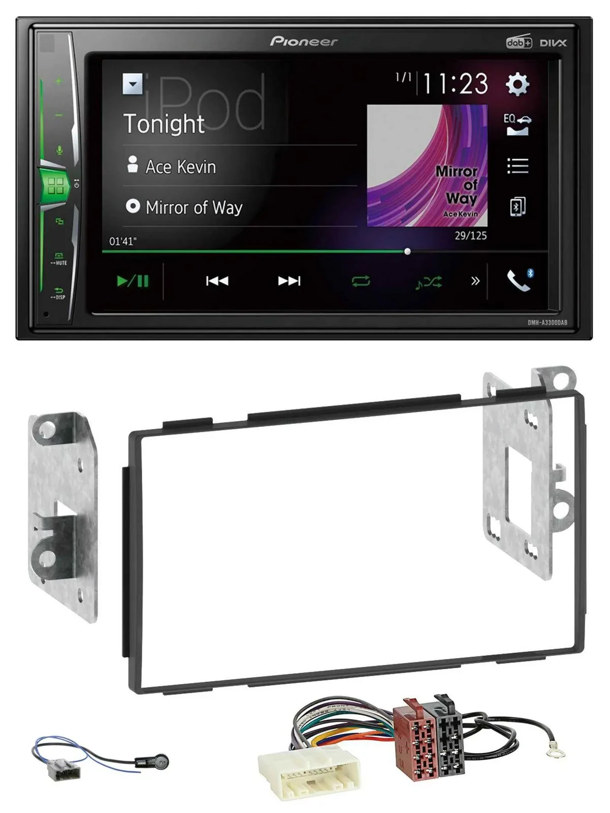 Pioneer 2DIN MP3 DAB USB Bluetooth Autoradio für Nissan Qashqai 2007-2013