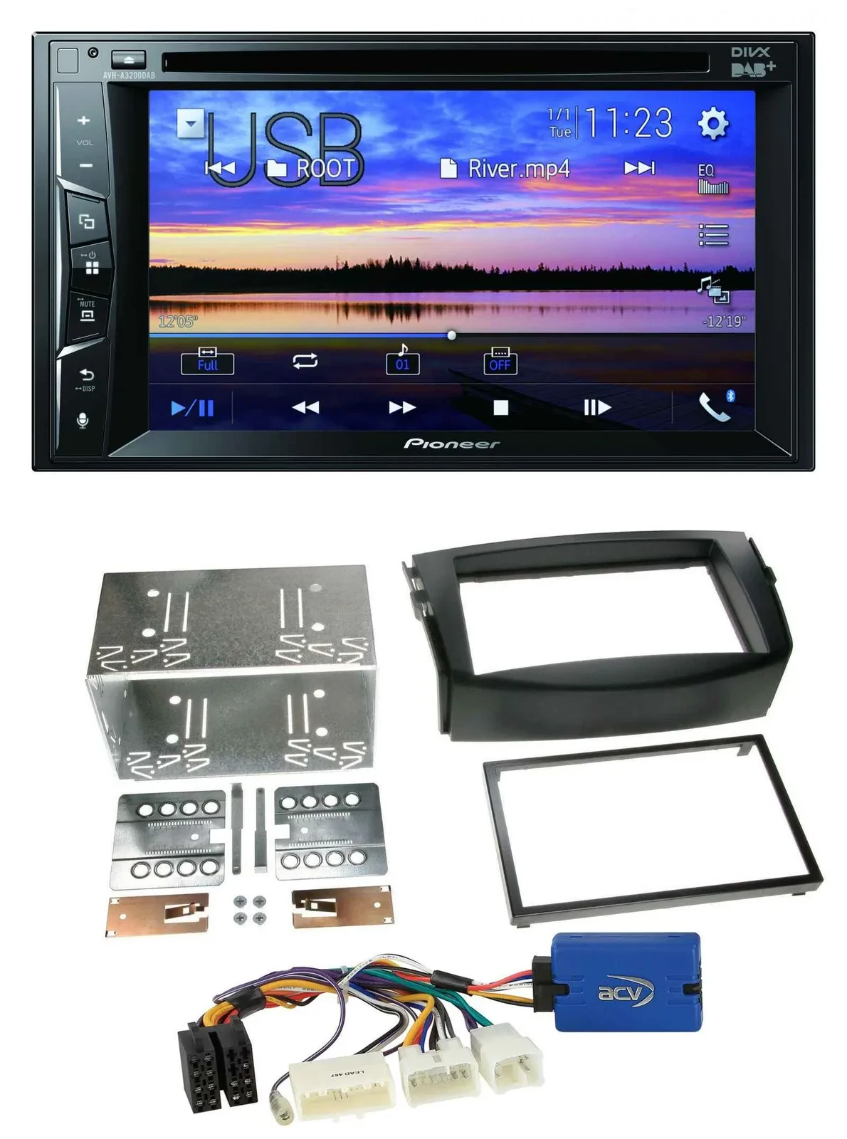 Pioneer Bluetooth 2DIN USB DVD DAB MP3 Autoradio für Toyota RAV 4 2011-2013 28 P