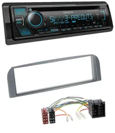 Автомагнитола Kenwood Bluetooth, USB, CD, MP3, DAB для Alfa Romeo 147/GT, антрацит