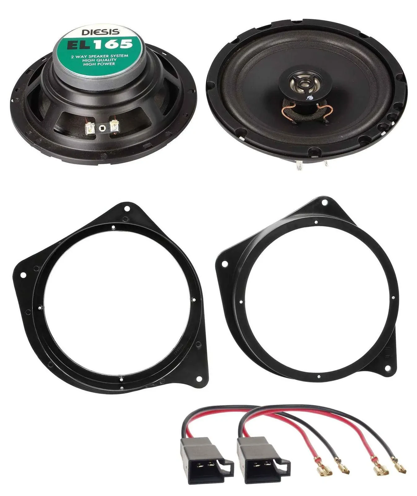 ACV 16,5cm 100Watt 2-Wege Lautsprecher für Seat Ibiza Cordoba ab 99 Fronttür Aut