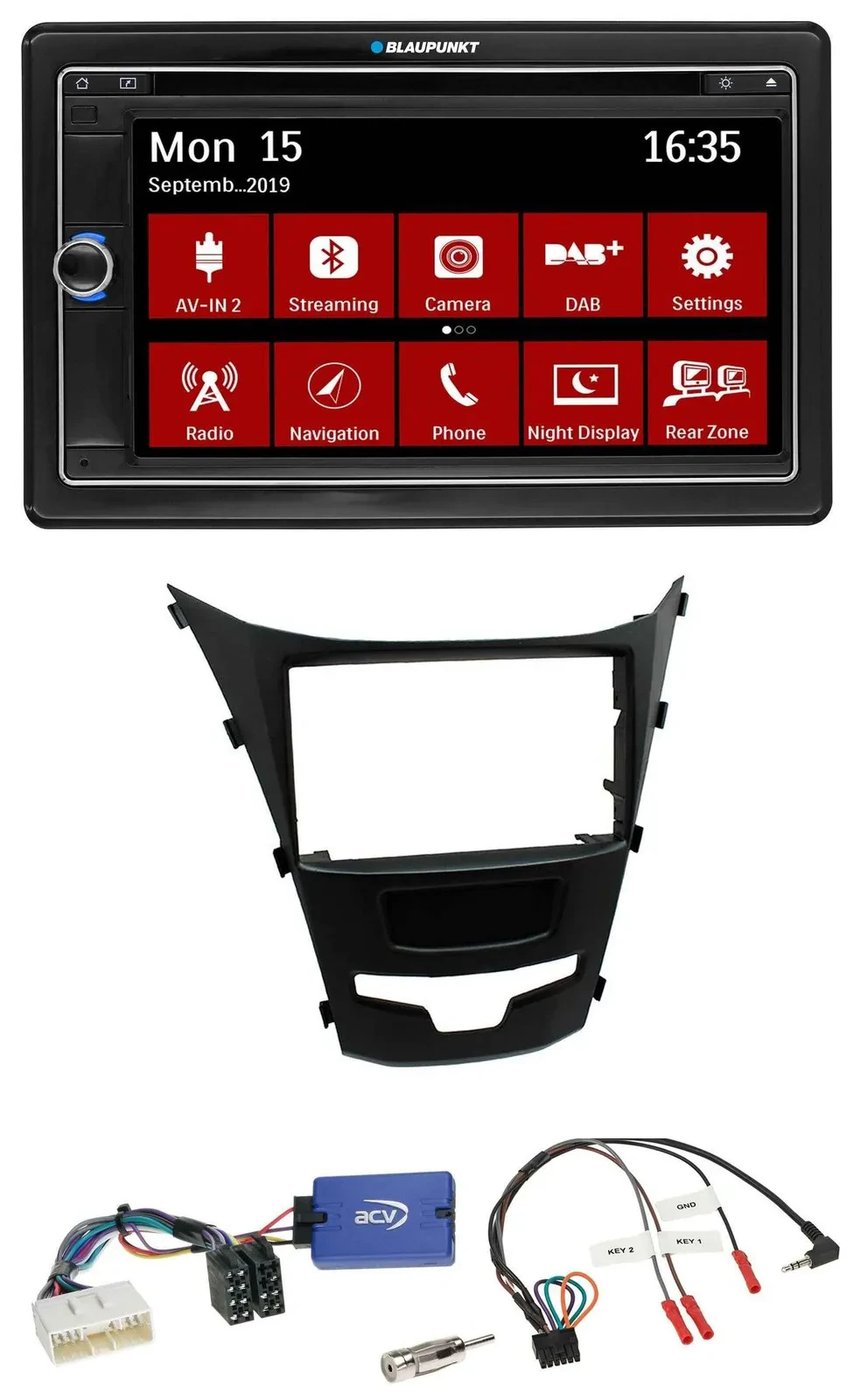 Автомагнитола для SsangYong Korando Blaupunkt 2DIN DAB TMC USB Bluetooth навигация