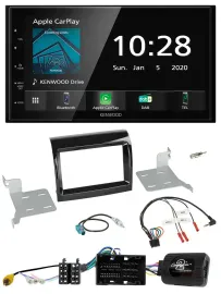 Kenwood Bluetooth Lenkrad DAB USB 2DIN Autoradio für Citroen Jumper Fiat Ducato