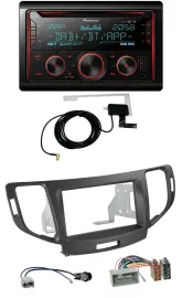 Pioneer 2DIN MP3 DAB USB CD Bluetooth Autoradio für Honda Accord ab 11 anthrazit