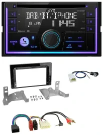 JVC MP3 USB 2DIN DAB Bluetooth CD Autoradio für Toyota Aygo AB7 ab 2022 klavierl