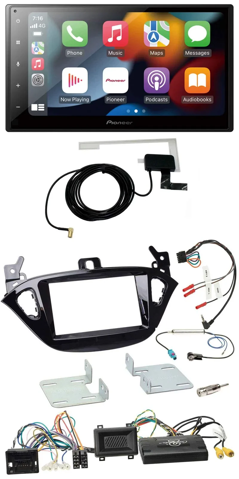 Автомагнитола Pioneer 2DIN, USB, Bluetooth, DAB для Opel Adam/Corsa E (с 2013)