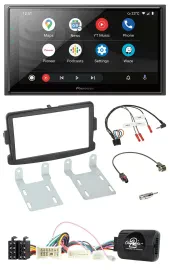 Pioneer USB 2DIN DAB Lenkrad Bluetooth Autoradio für Dacia ab 2012 schwarz