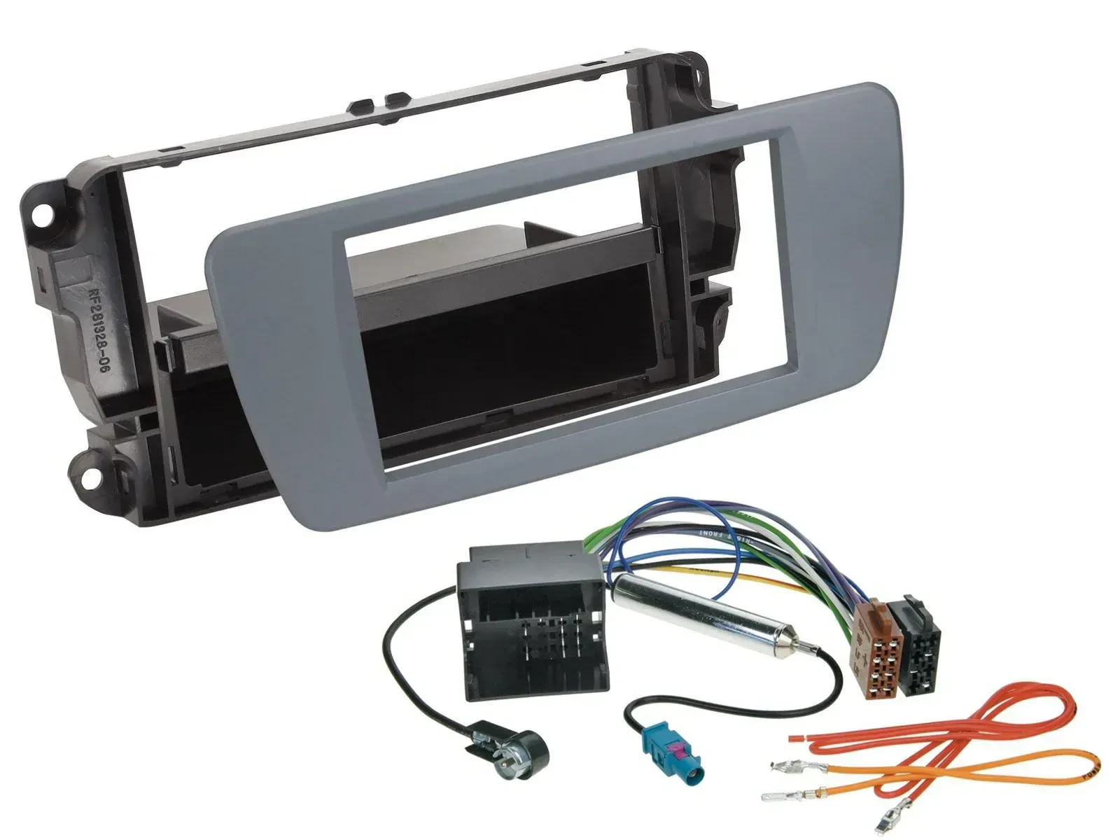 Einbauset DIN Autoradio für Seat Ibiza (ab 08) conemaragrau