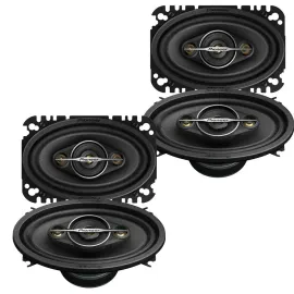 (2-Pairs) Pioneer TS-A4671F 120W RMS 4x6" 4-way Coaxial Speakers