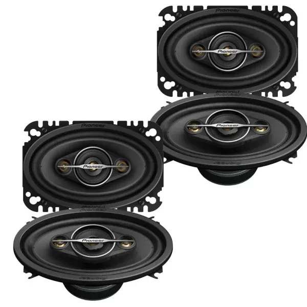 (2-Pairs) Pioneer TS-A4671F 120W RMS 4x6" 4-way Coaxial Speakers